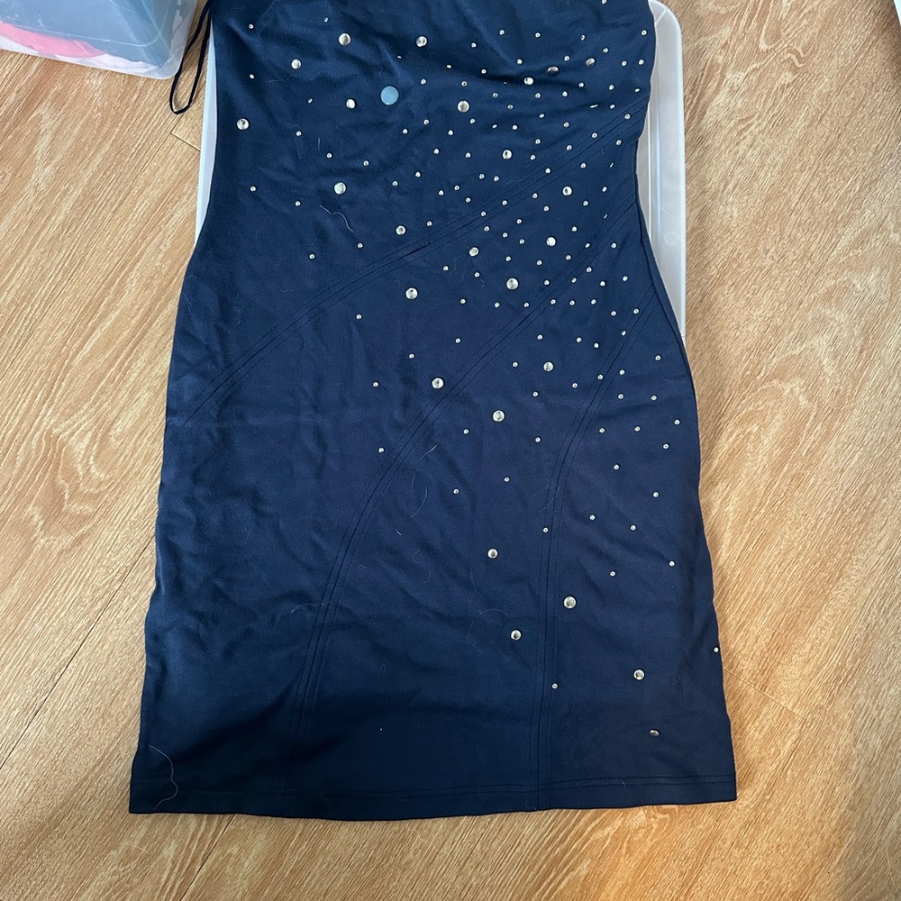 Black Dress with Silver Studs